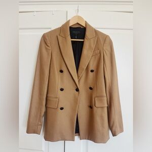 Rag & Bone Tan Wool Blazer - 0